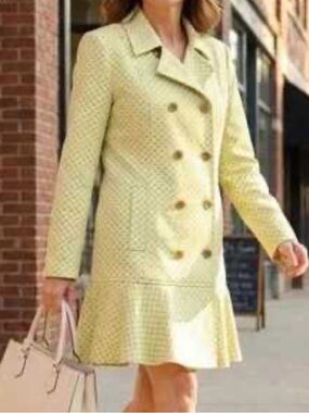 Cabi Hobnob Jacket  Dress in Daffodil NWOT